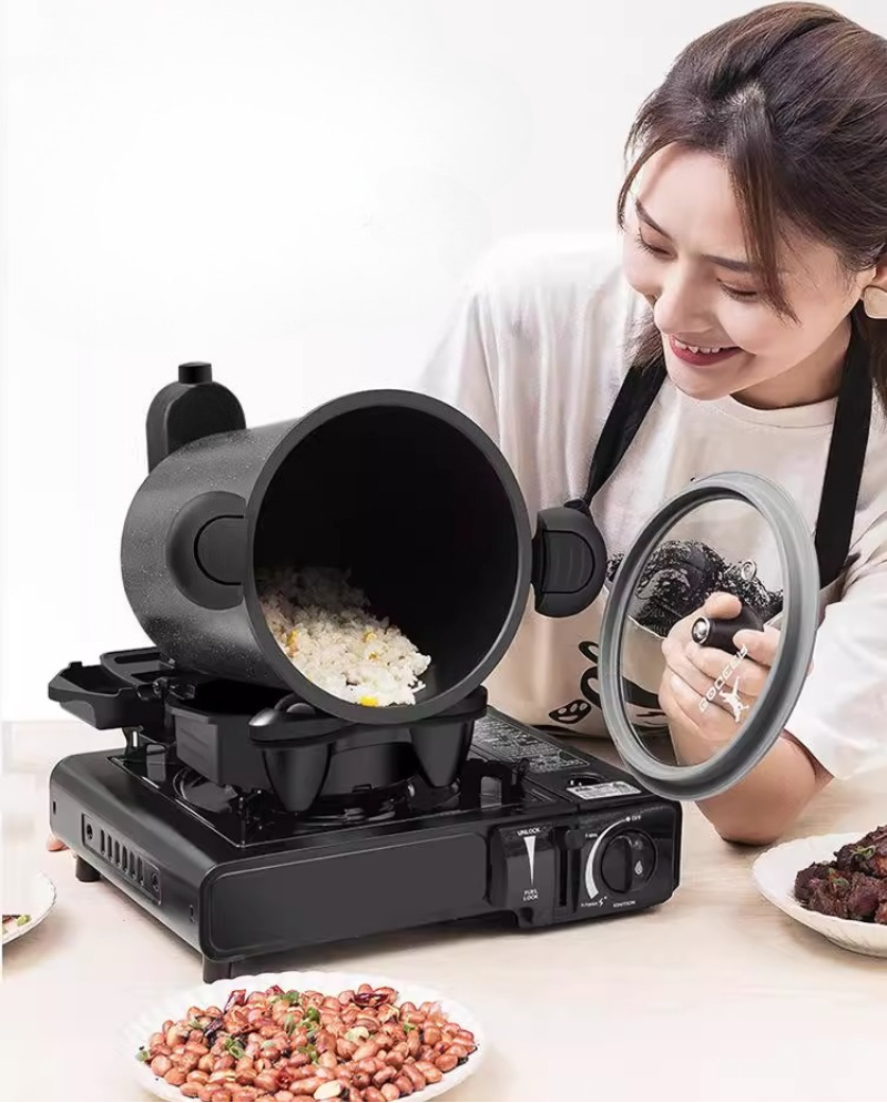 360 °   آلة طهي ذكية دوارة للا - مراجعة Home Cooking Fried Rice وسعره