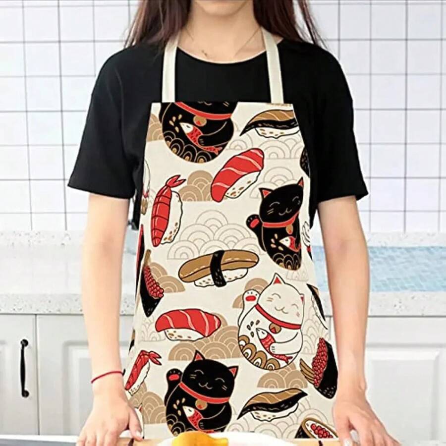مريلة مطبخ بتصميم قطط ملونة وج - مراجعة Home Cooking Chef وسعره